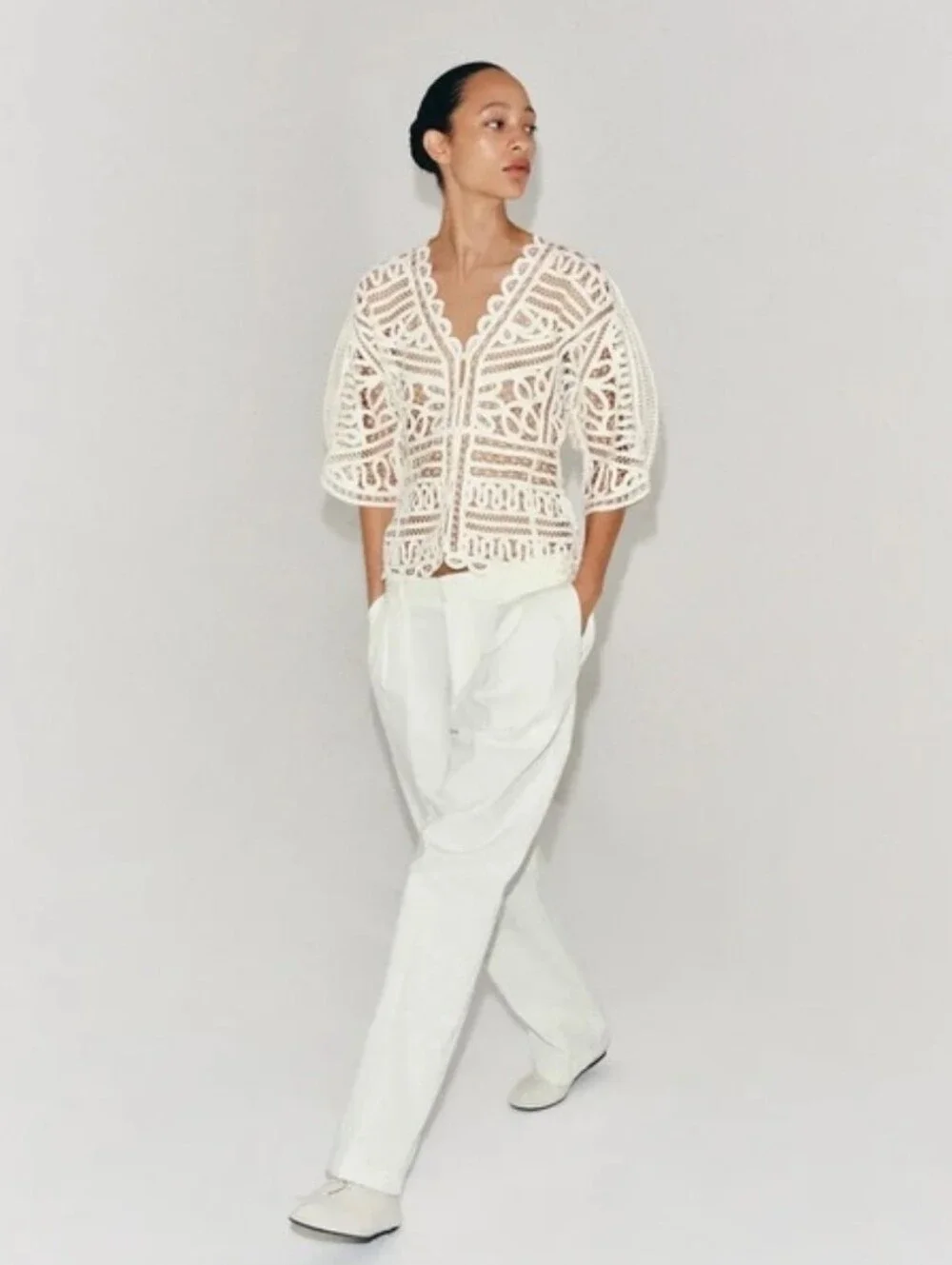 ZARA CROCHET TOP NWT Size M